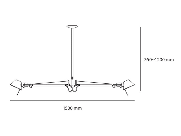 Tolomeo Two-Arm Pendant
